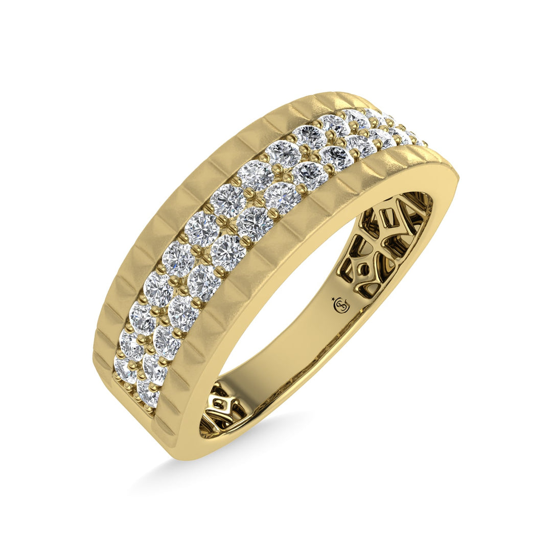 14K Yellow Gold Diamond 1/2 Ct.Tw. Mens Band
