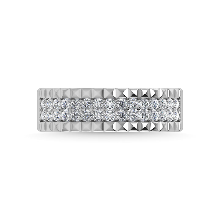 14K White Gold Diamond 1/2 Ct.Tw. Mens Band