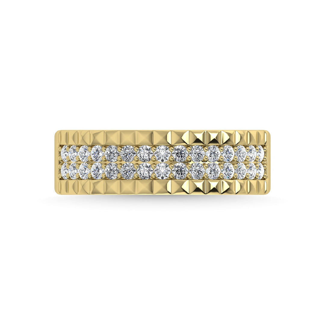 14K Yellow Gold Diamond 1/2 Ct.Tw. Mens Band