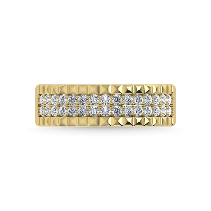 14K Yellow Gold Diamond 1/2 Ct.Tw. Mens Band
