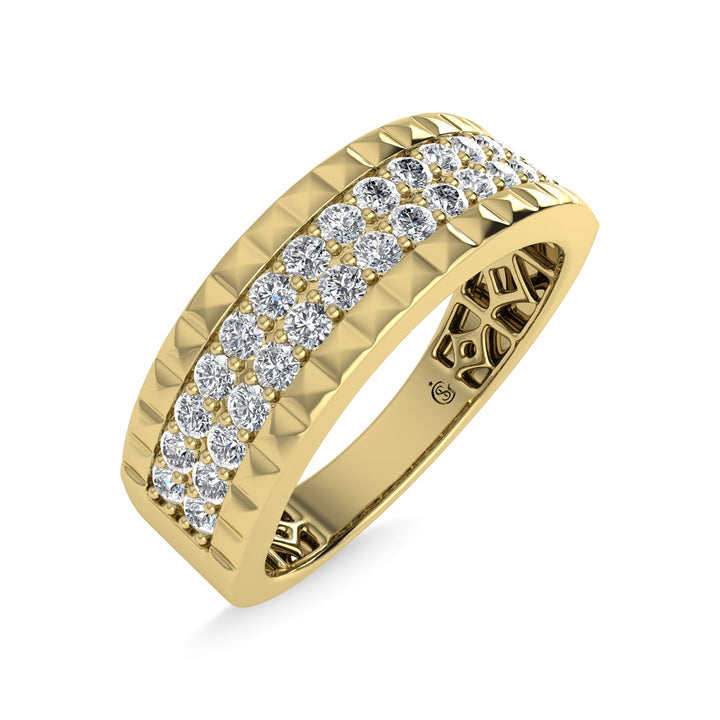 14K Yellow Gold Diamond 1/2 Ct.Tw. Mens Band
