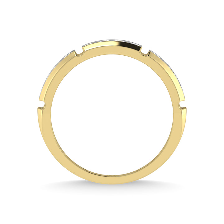 14K Two Tone Diamond 1/2 Ct.Tw. Mens Machine Band