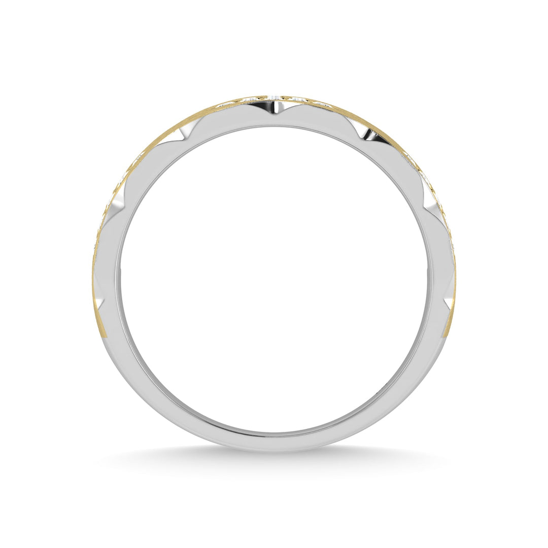 14K Yellow Gold Diamond 1/2 Ct.Tw. Mens Machine Band