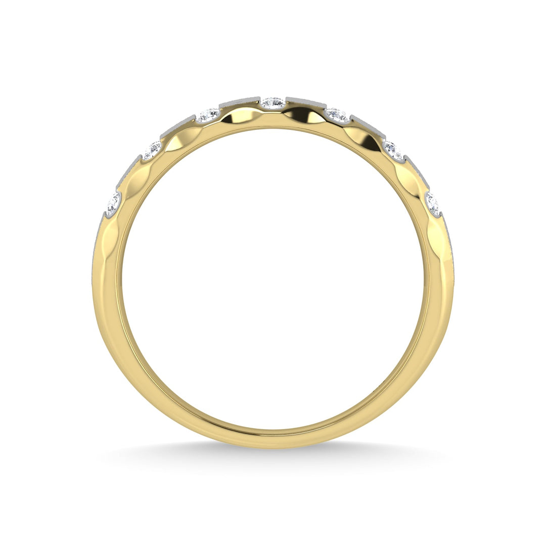 14K Two Tone Diamond 1/2 Ct.Tw. Mens Machine Fusion Band