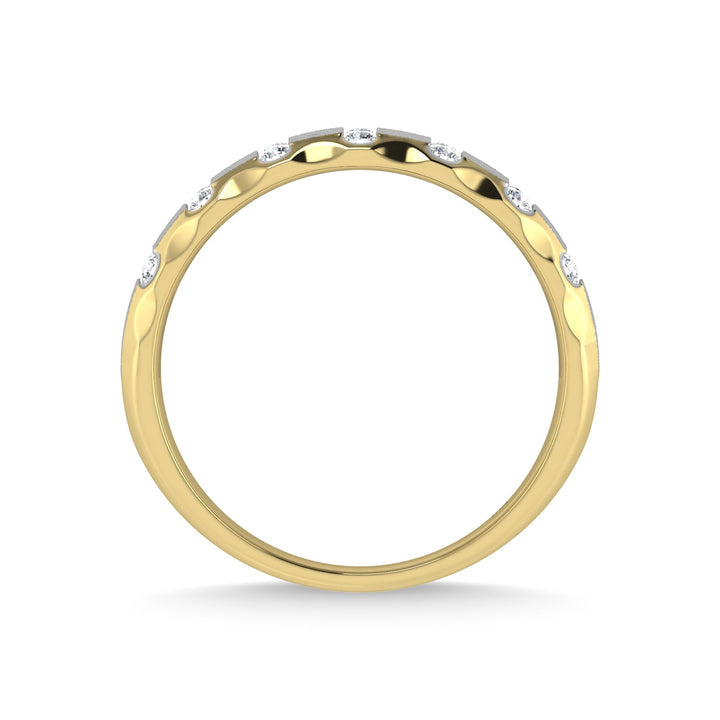 14K Two Tone Diamond 1/2 Ct.Tw. Mens Machine Fusion Band