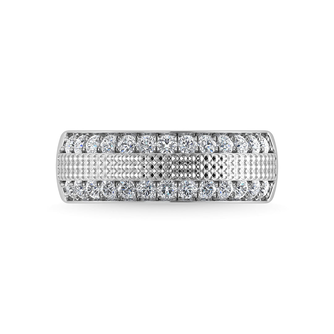 14K White Gold Diamond 1 Ct.Tw. Mens Ring