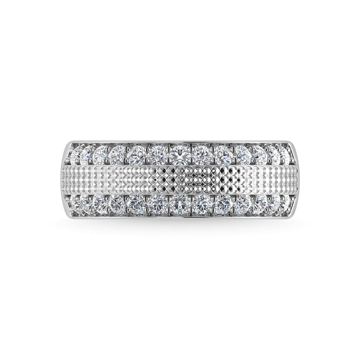 14K White Gold Diamond 1 Ct.Tw. Mens Ring