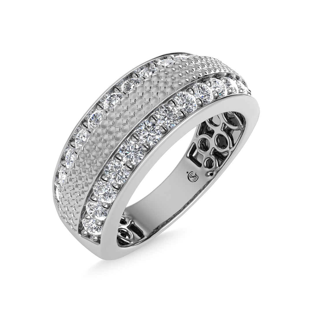 14K White Gold Diamond 1 Ct.Tw. Mens Ring