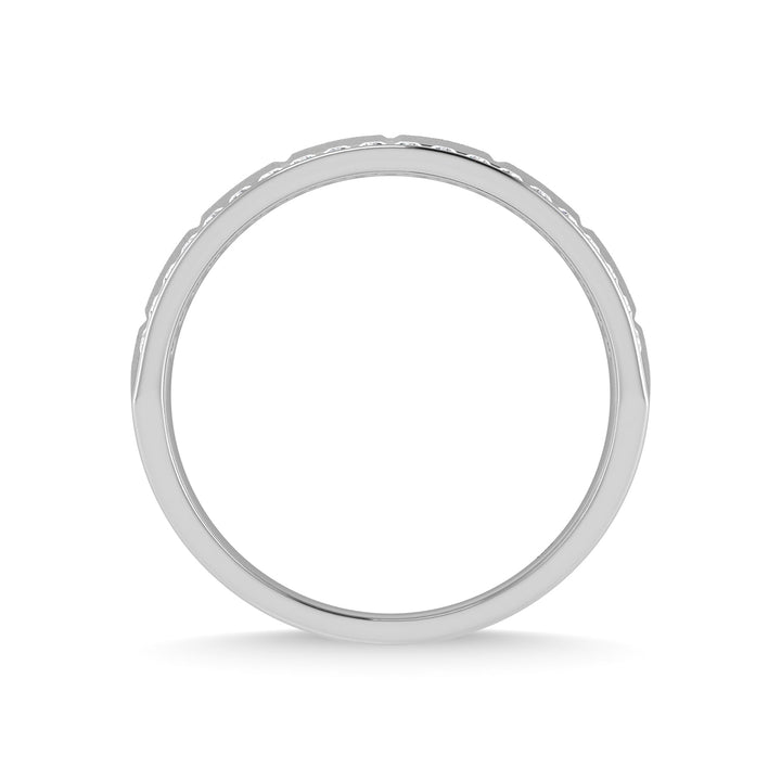 14K White Gold Diamond 1/2 Ct.Tw. Mens Machine Band