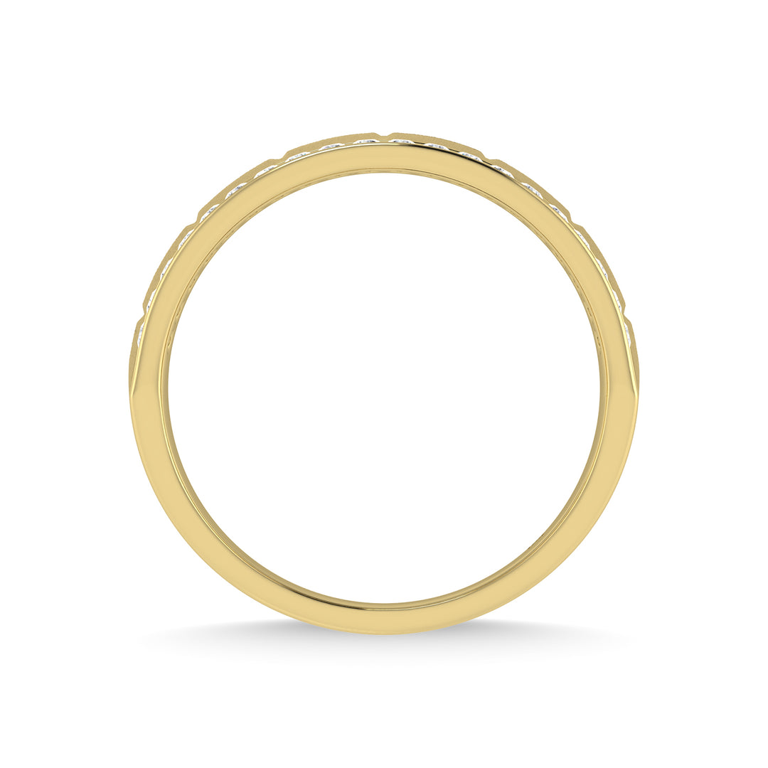 14K Yellow Gold Diamond 1/2 Ct.Tw. Mens Machine Band