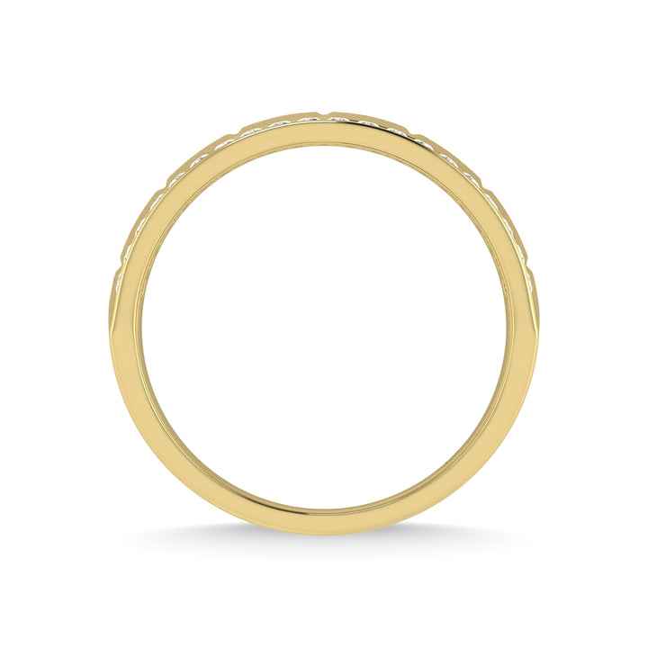 14K Yellow Gold Diamond 1/2 Ct.Tw. Mens Machine Band