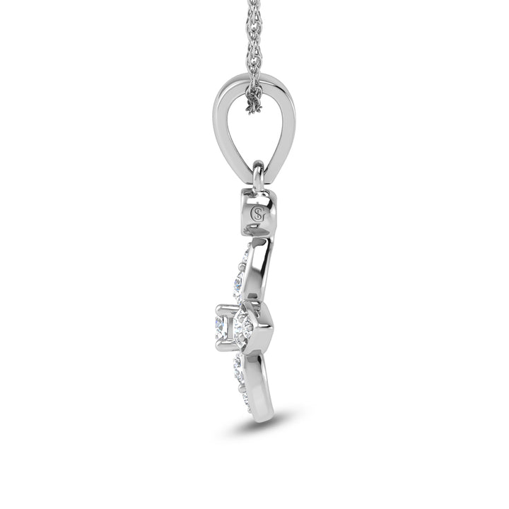 14K White Gold Diamond 1/2 Ct.Tw. Fashion Pendant