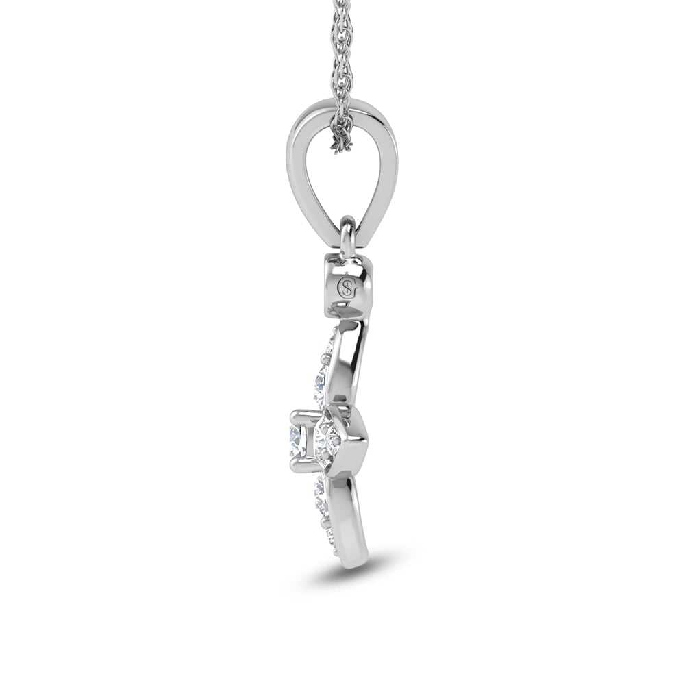 14K White Gold Diamond 1/2 Ct.Tw. Fashion Pendant