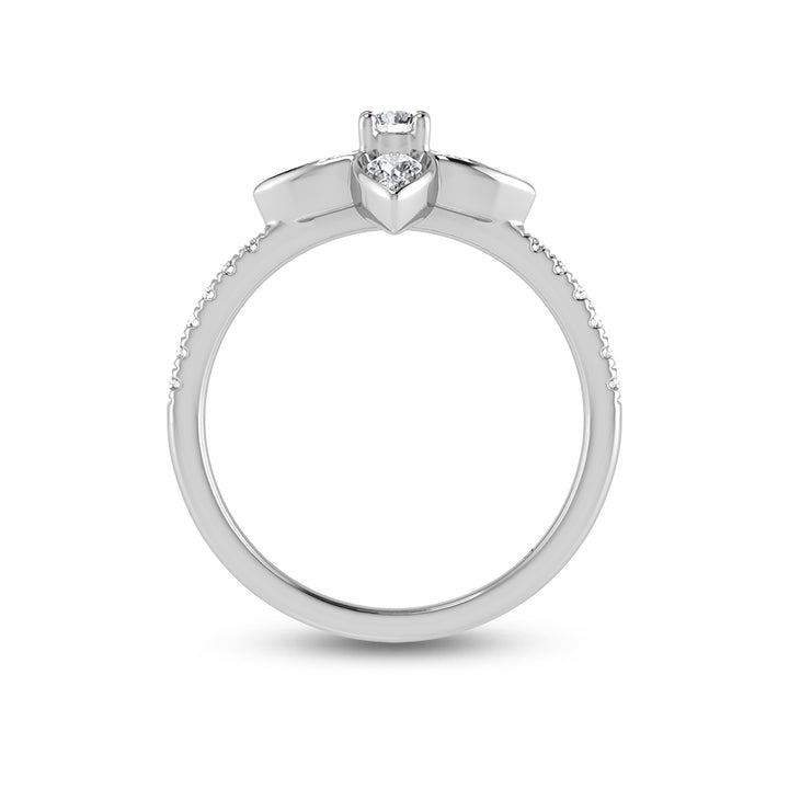 14K White Gold Diamond 5/8 Ct.Tw. Fashion Ring