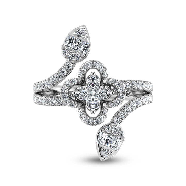 14K White Gold Diamond 7/8 Ct.Tw. Fashion Ring