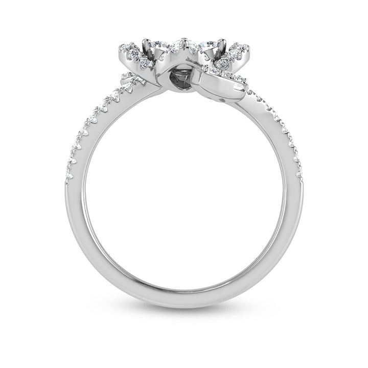 14K White Gold Diamond 7/8 Ct.Tw. Fashion Ring