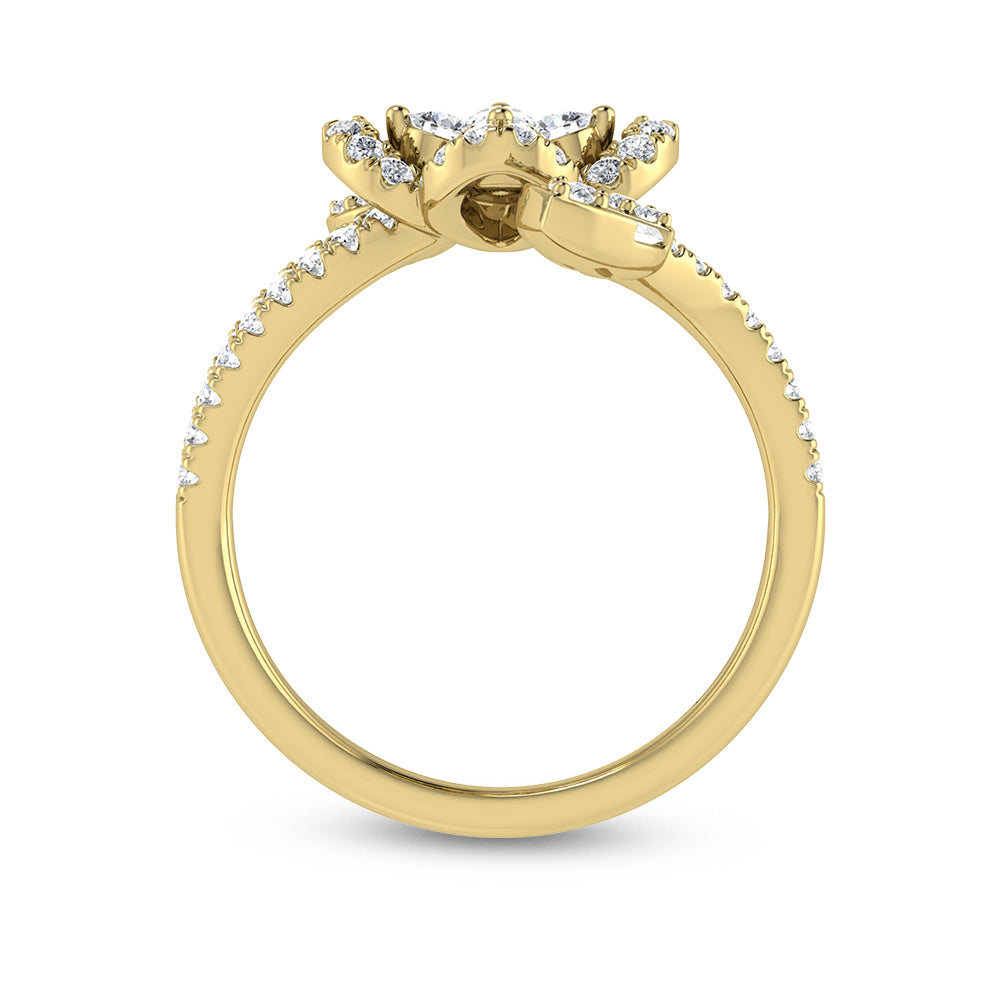 14K Yellow Gold Diamond 7/8 Ct.Tw. Fashion Ring