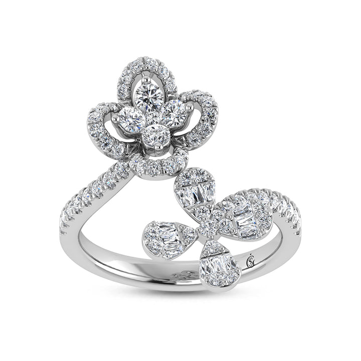 14K White Gold Diamond 3/4 Ct.Tw. Fashion Ring