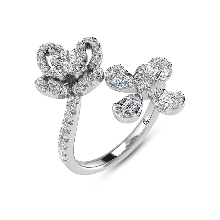 14K White Gold Diamond 3/4 Ct.Tw. Fashion Ring