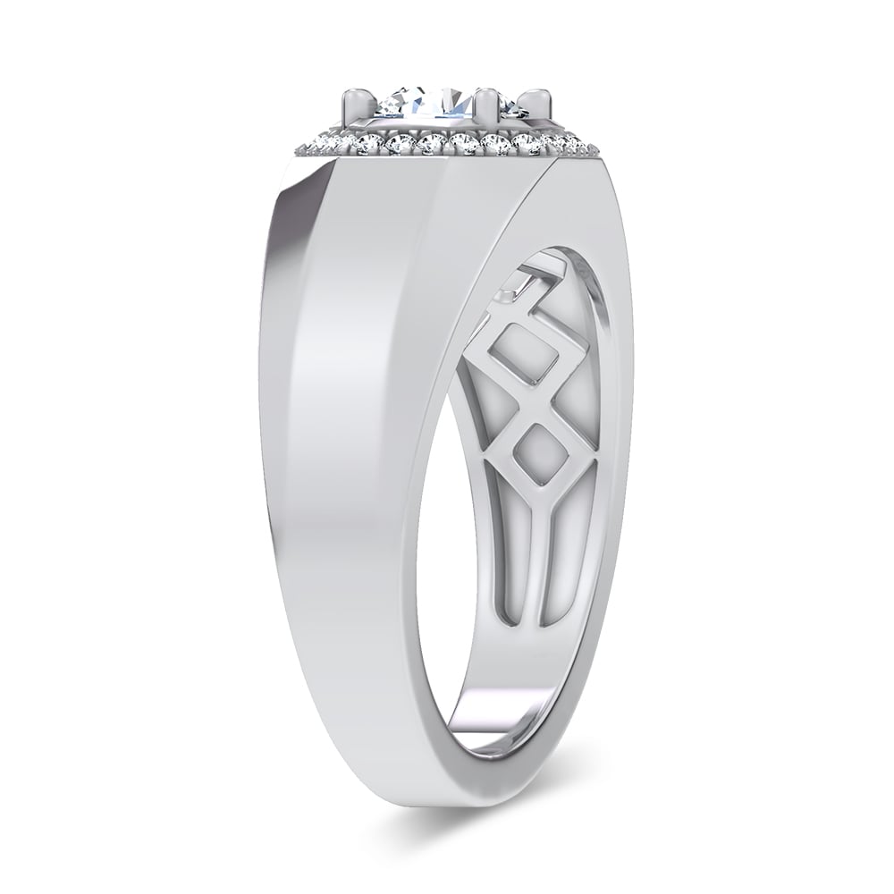 14K 1.12CT Certified Lab Grown Mens Ring