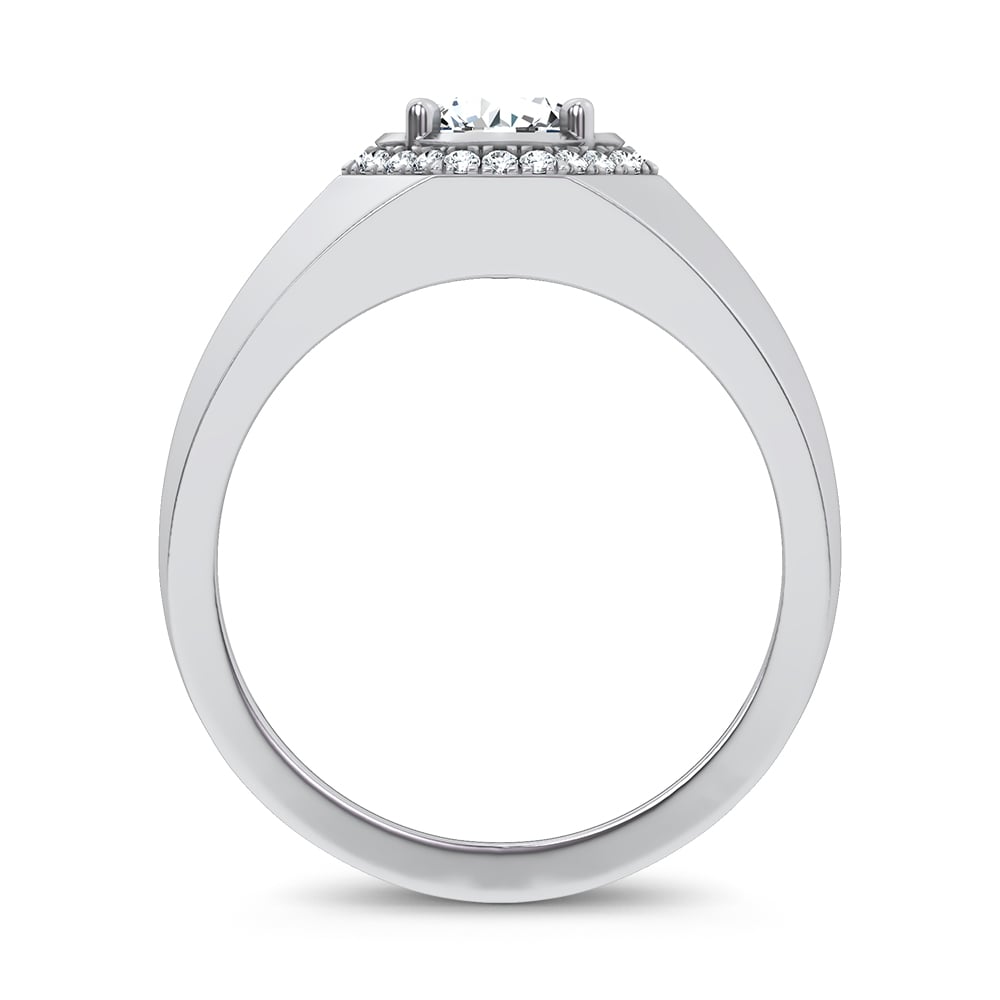 14K 1.12CT Certified Lab Grown Mens Ring