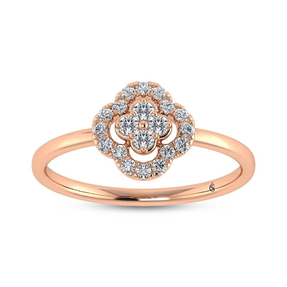 14K Rose Gold Diamond 1/5 Ct.Tw. Fashion Ring