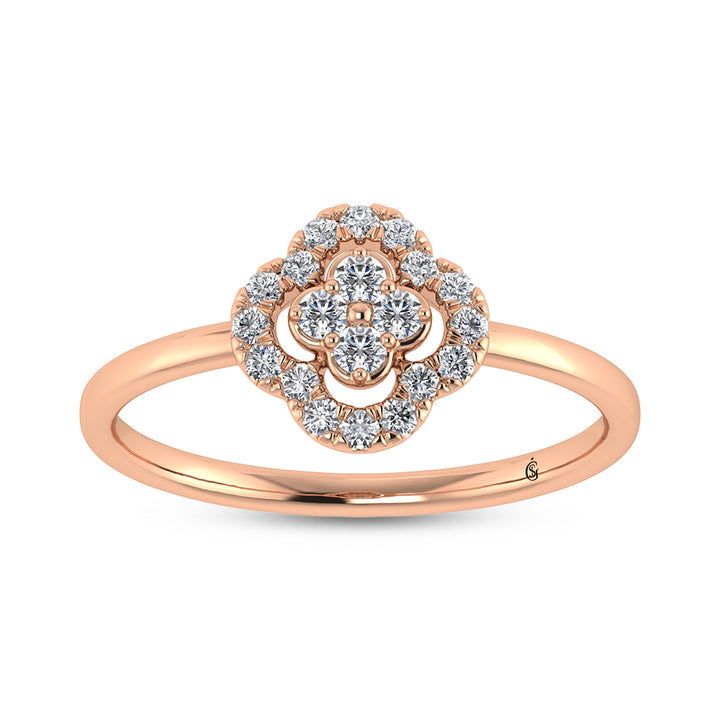 14K Rose Gold Diamond 1/5 Ct.Tw. Fashion Ring