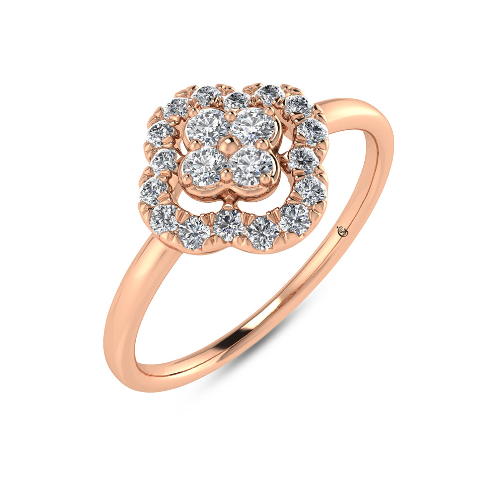 14K Rose Gold Diamond 1/5 Ct.Tw. Fashion Ring