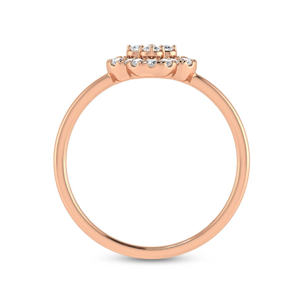 14K Rose Gold Diamond 1/5 Ct.Tw. Fashion Ring