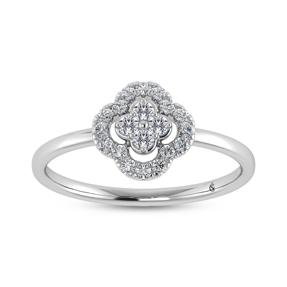 14K White Gold Diamond 1/5 Ct.Tw. Fashion Ring