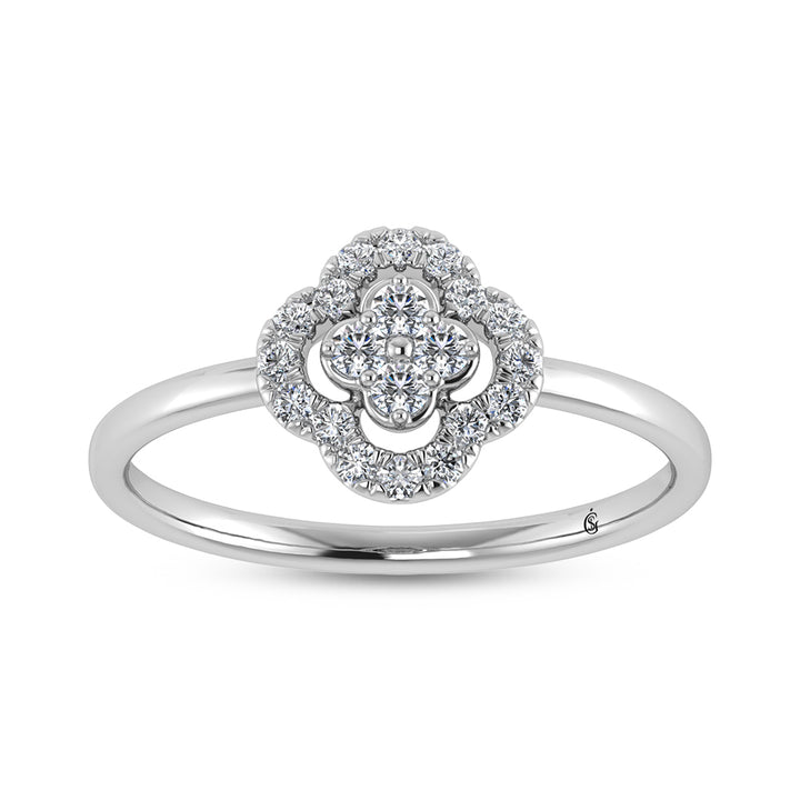 14K White Gold Diamond 1/5 Ct.Tw. Fashion Ring