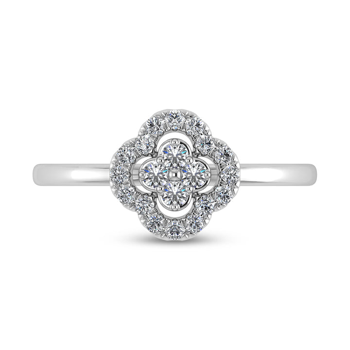14K White Gold Diamond 1/5 Ct.Tw. Fashion Ring