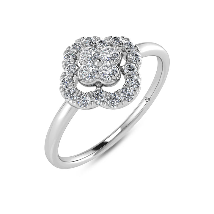 14K White Gold Diamond 1/5 Ct.Tw. Fashion Ring