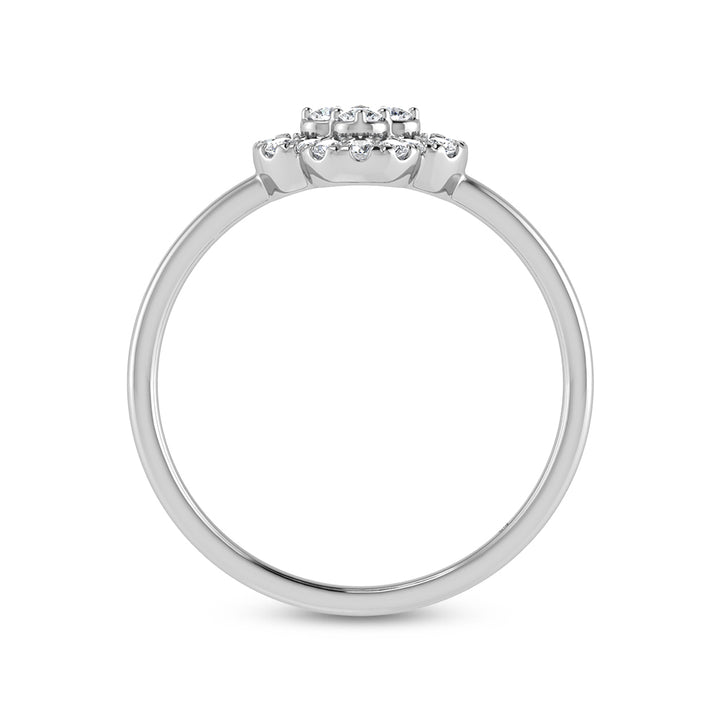 14K White Gold Diamond 1/5 Ct.Tw. Fashion Ring