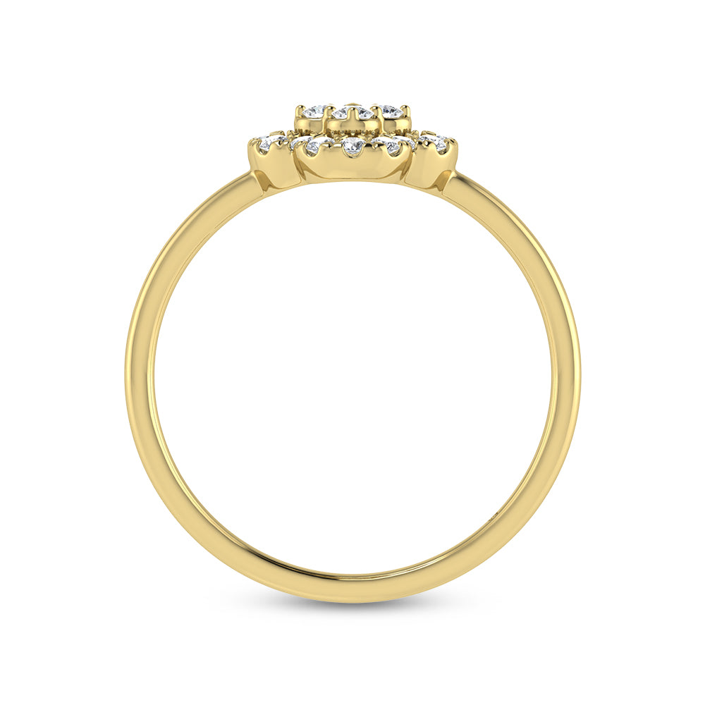 14K Yellow Gold Diamond 1/5 Ct.Tw. Fashion Ring