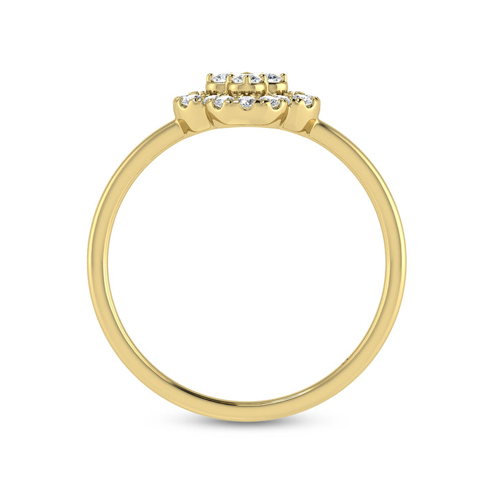 14K Yellow Gold Diamond 1/5 Ct.Tw. Fashion Ring