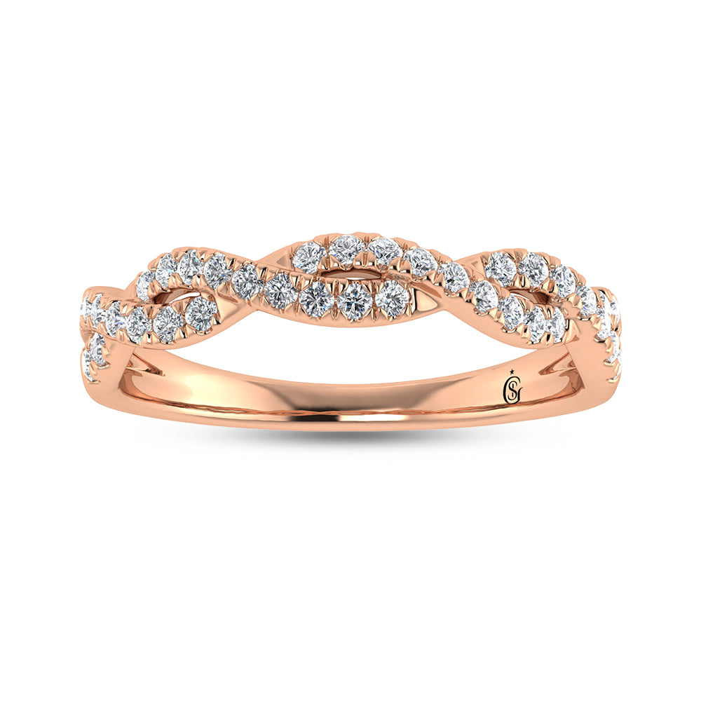 14K Rose Gold Diamond 1/4 Ct.Tw. Fashion Ring