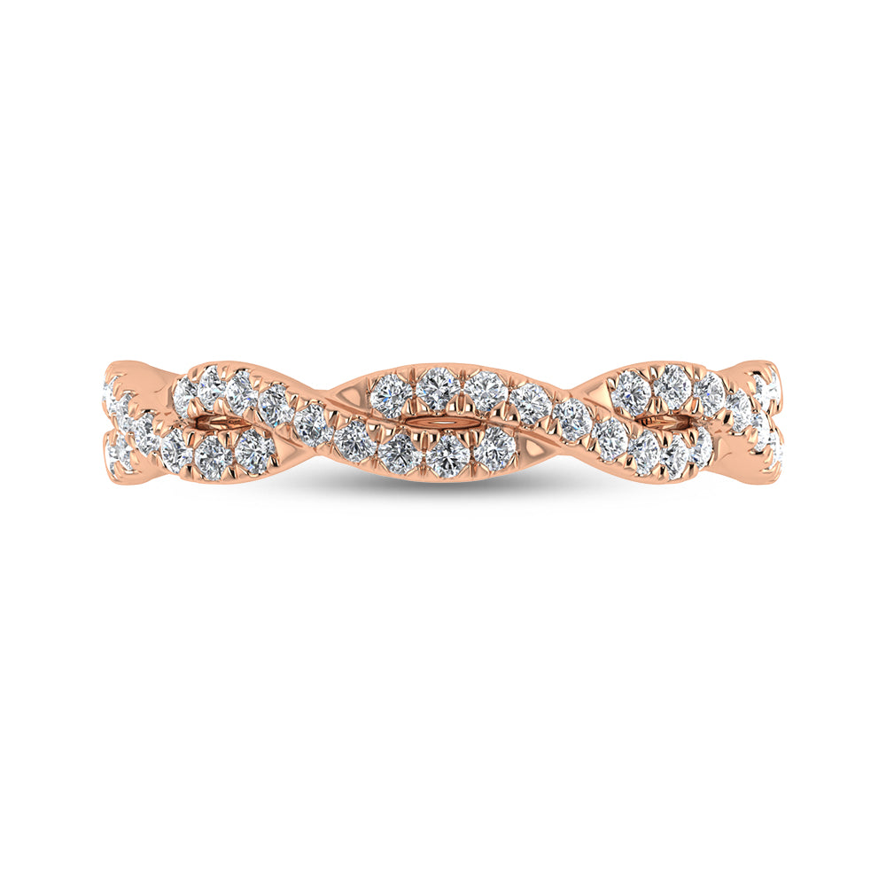 14K Rose Gold Diamond 1/4 Ct.Tw. Fashion Ring
