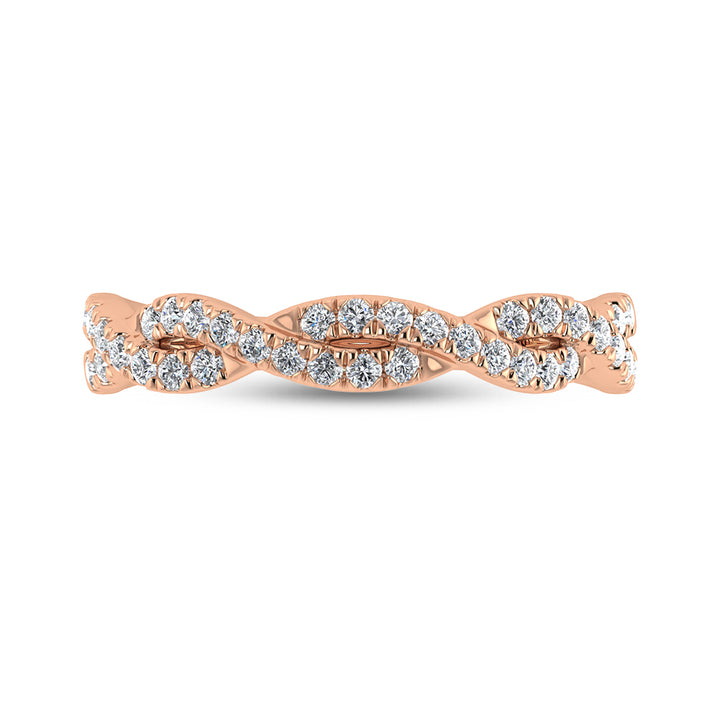 14K Rose Gold Diamond 1/4 Ct.Tw. Fashion Ring