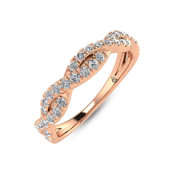 14K Rose Gold Diamond 1/4 Ct.Tw. Fashion Ring