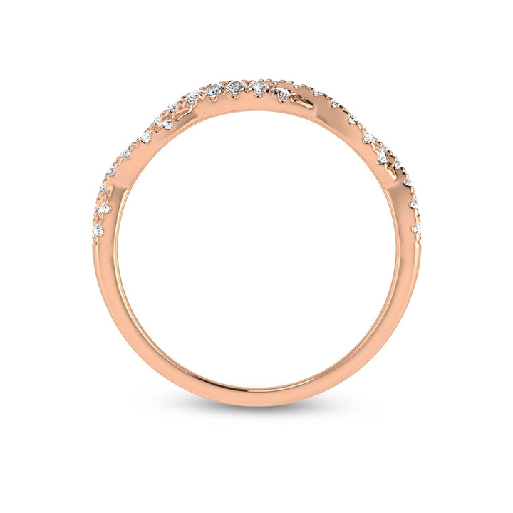 14K Rose Gold Diamond 1/4 Ct.Tw. Fashion Ring