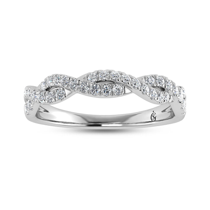 14K White Gold Diamond 1/4 Ct.Tw. Fashion Ring