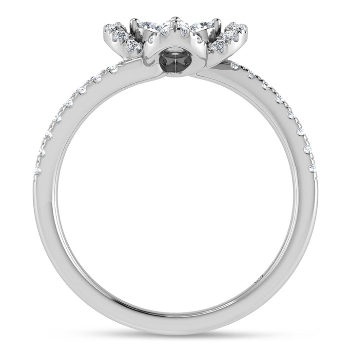 14K White Gold Diamond 3/8 Ct.Tw. Fashion Ring