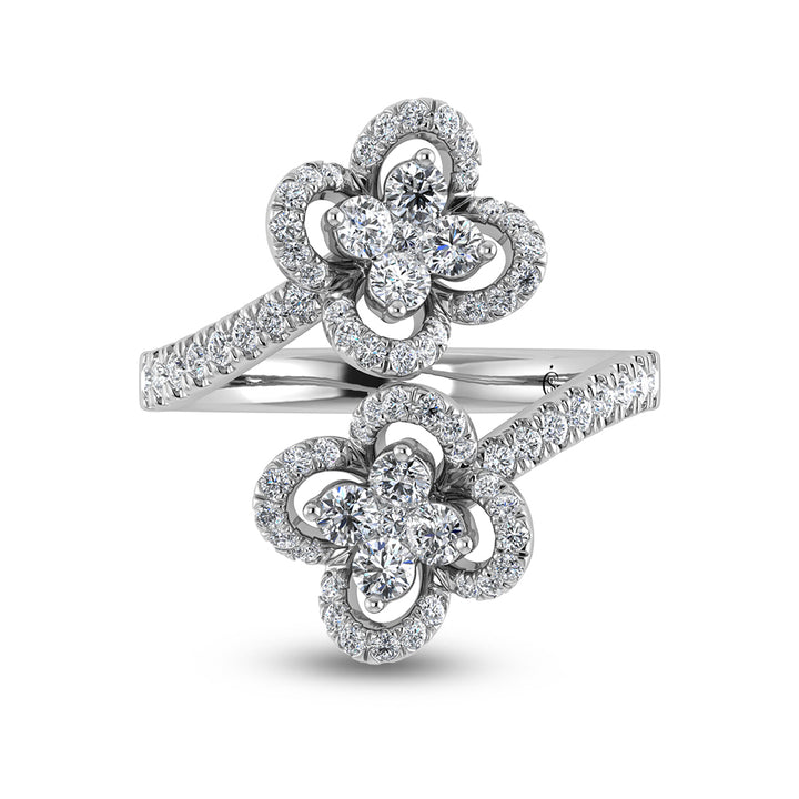 14K White Gold Diamond 1 Ct.Tw. Fashion Ring