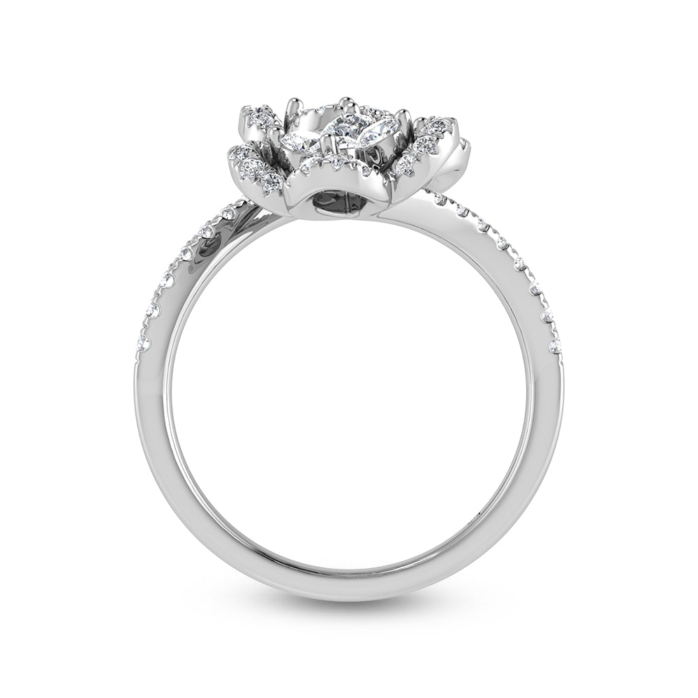 14K White Gold Diamond 1 Ct.Tw. Fashion Ring