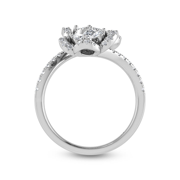 14K White Gold Diamond 1 Ct.Tw. Fashion Ring