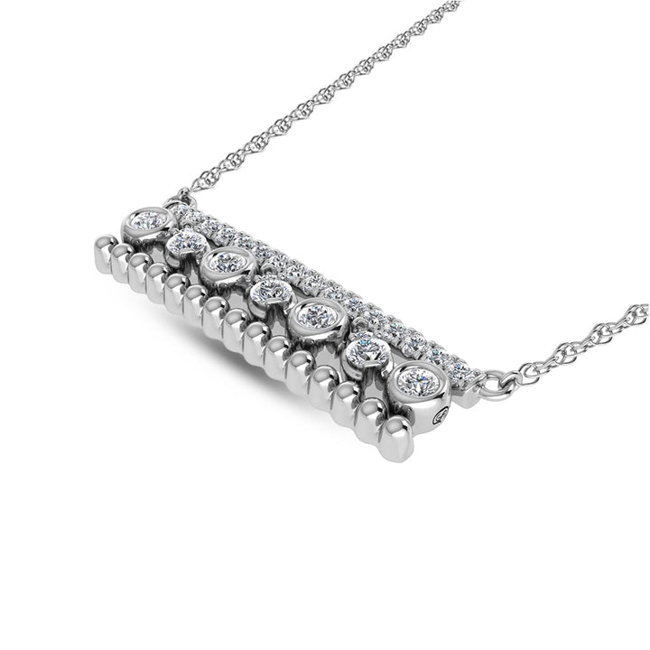 14K White Gold Diamond 3/8 Ct.Tw. Fashion Necklace