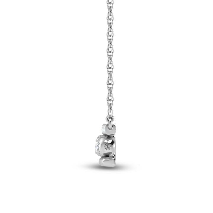 14K White Gold Diamond 3/8 Ct.Tw. Fashion Necklace