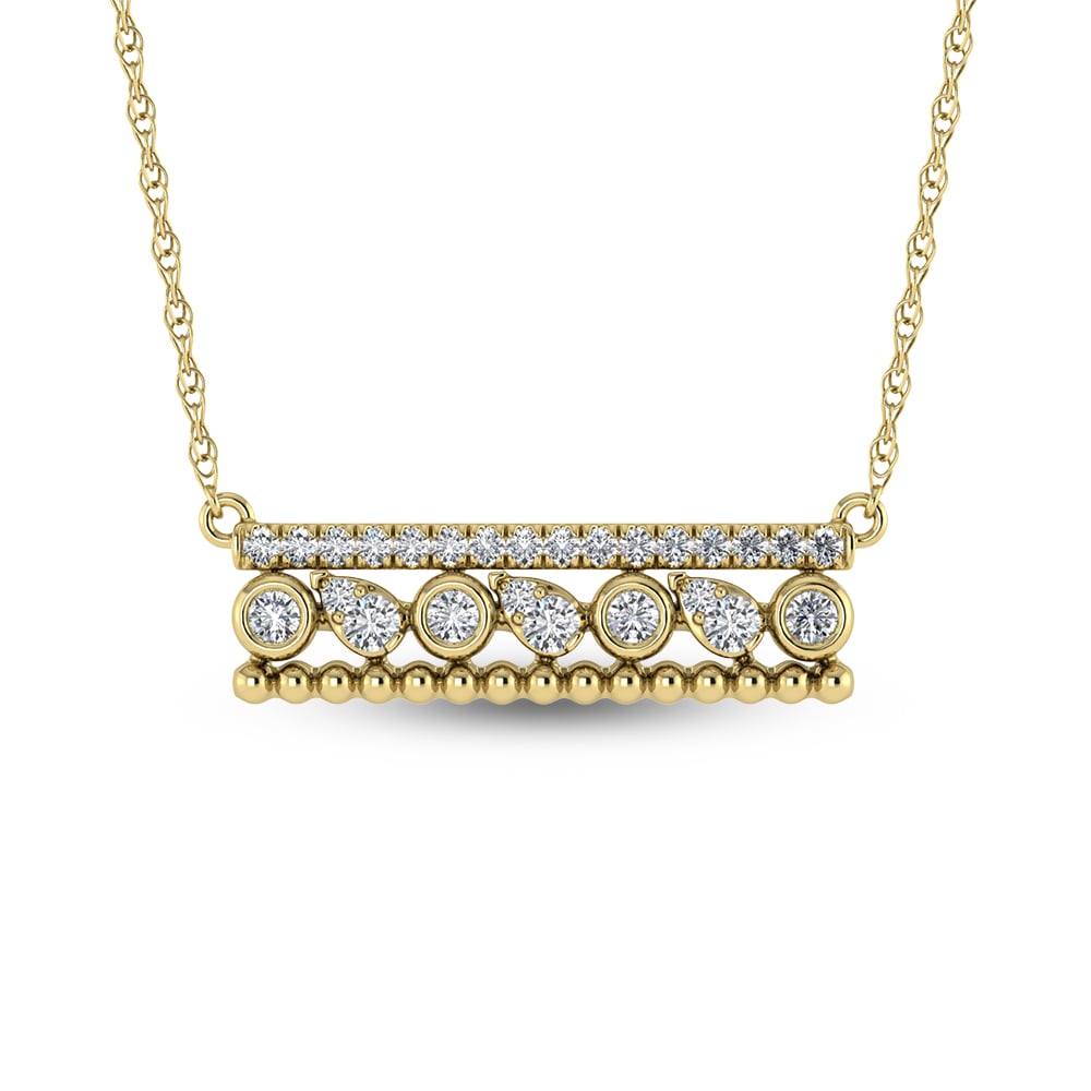 14K Yellow Gold Diamond 3/8 Ct.Tw. Fashion Necklace