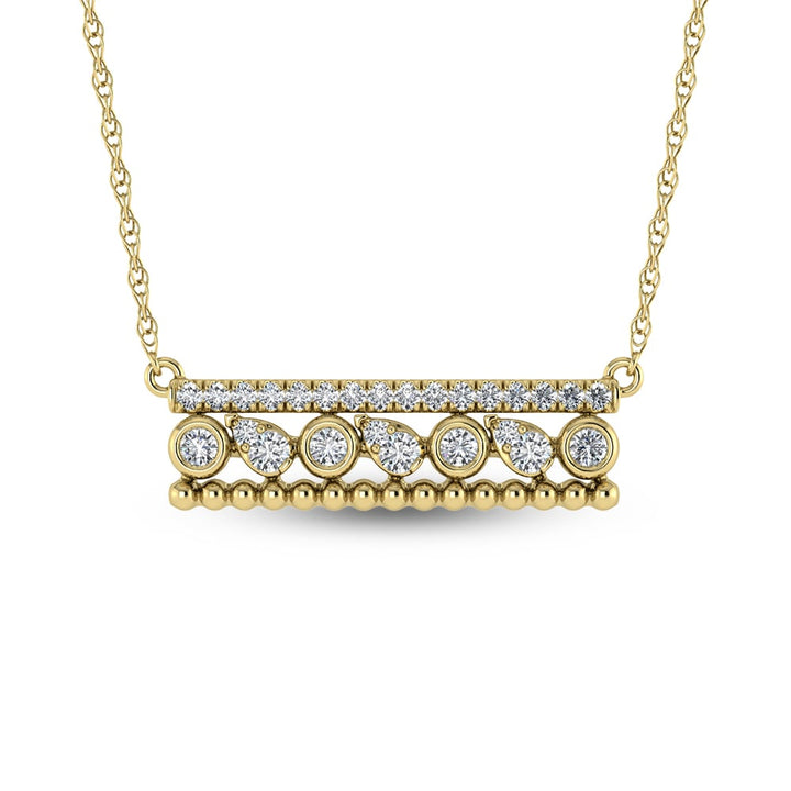 14K Yellow Gold Diamond 3/8 Ct.Tw. Fashion Necklace